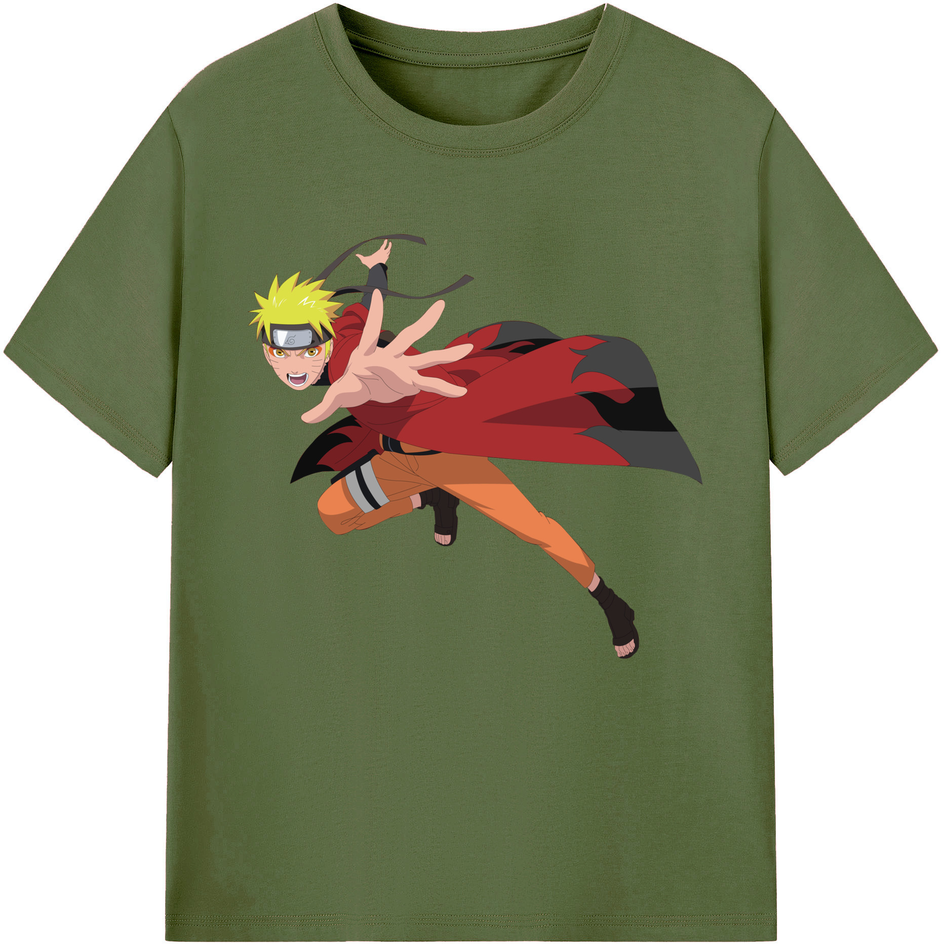 （画像用） NARUTO -ナルト- うずまき ナルト Uzumaki Naruto 綿100％半袖Tシャツ（フロントプリント）